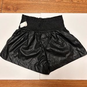 Black Leather Impeccable Pig Shorts Size L